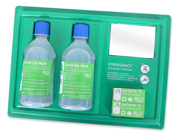 Click Medical Eyewash Station with 2X500ML Bottles, main product image