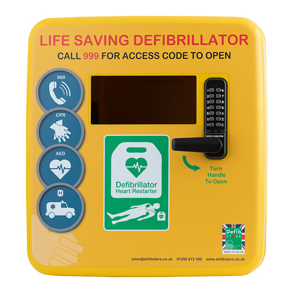 Click Medical Defibrillator Polycarbonate Cabinet with Lock Heater and Light, main product image