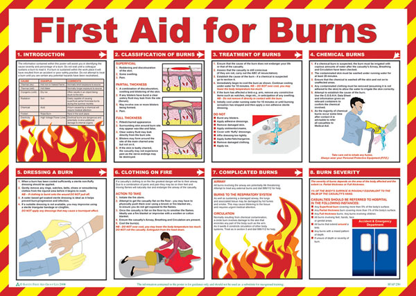 Click Medical First Aid for Burns Poster, main product image
