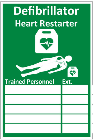 Click Medical AED Trained Personnel Sign Rigid Plastic, main product image