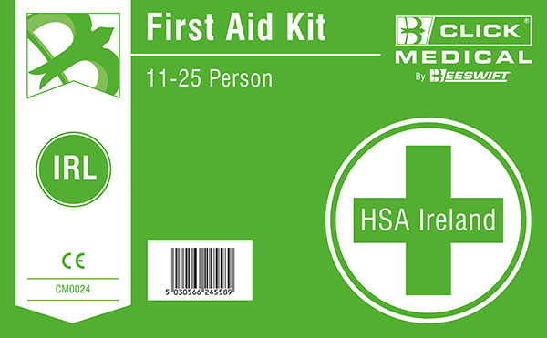 Click Medical 11-25 Hsa Irish 1St Aid Kit Lab C/W Eyewash/Burn Dressing, main product image
