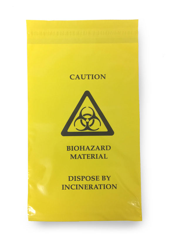 Click Medical Self Seal Waste Bag 205 X 305MM, main product image