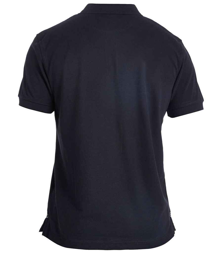 Canterbury Waimak Piqué Polo Shirt in Black, back view