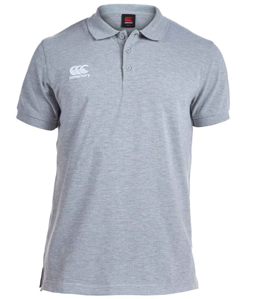 Canterbury Waimak Piqué Polo Shirt in Grey Marl, front view