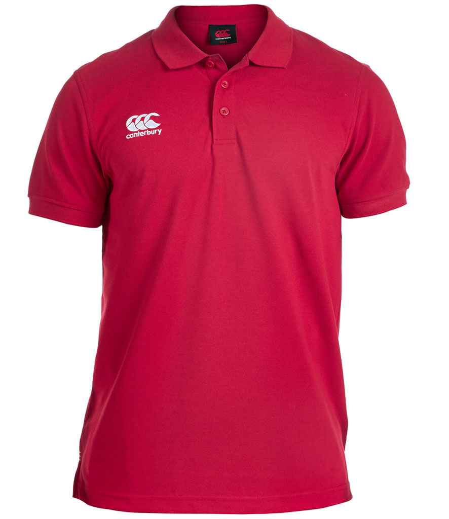 Canterbury Waimak Piqué Polo Shirt in Red, front view