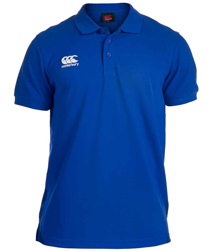 Canterbury Waimak Piqué Polo Shirt in Royal Blue, front view