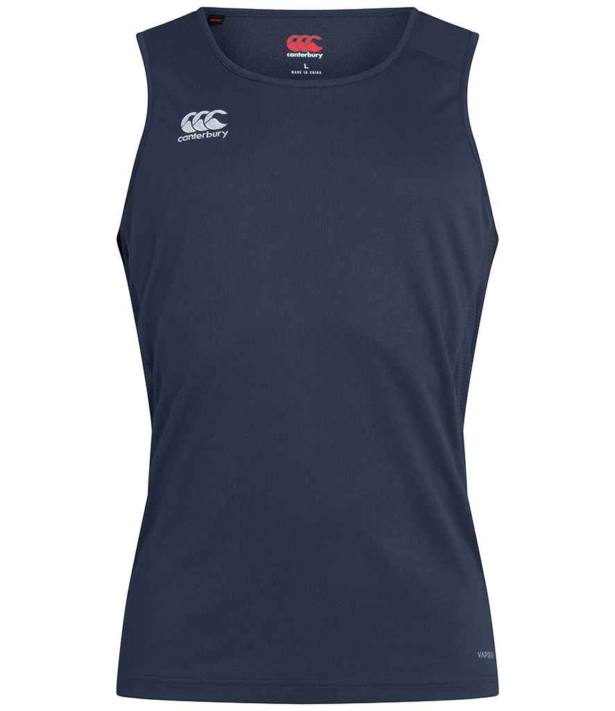 Canterbury Club Dry Singlet in Navy, front view