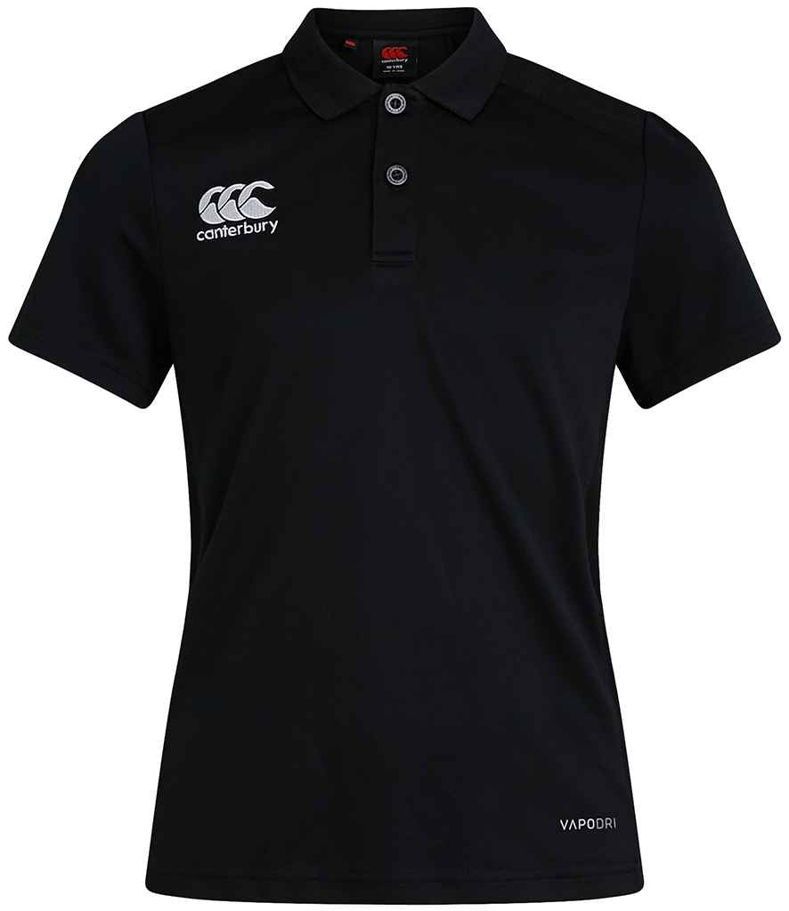 Canterbury Ladies Club Dry Polo Shirt in Black, front view