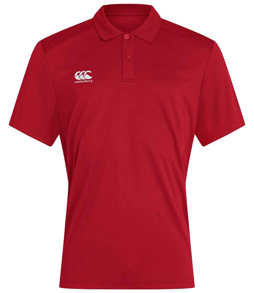 Canterbury Club Dry Polo Shirt in Flag Red, front view