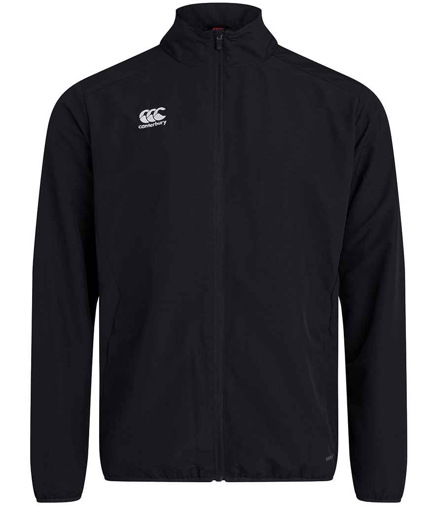 Canterbury Club Track Jacket in Black, front view