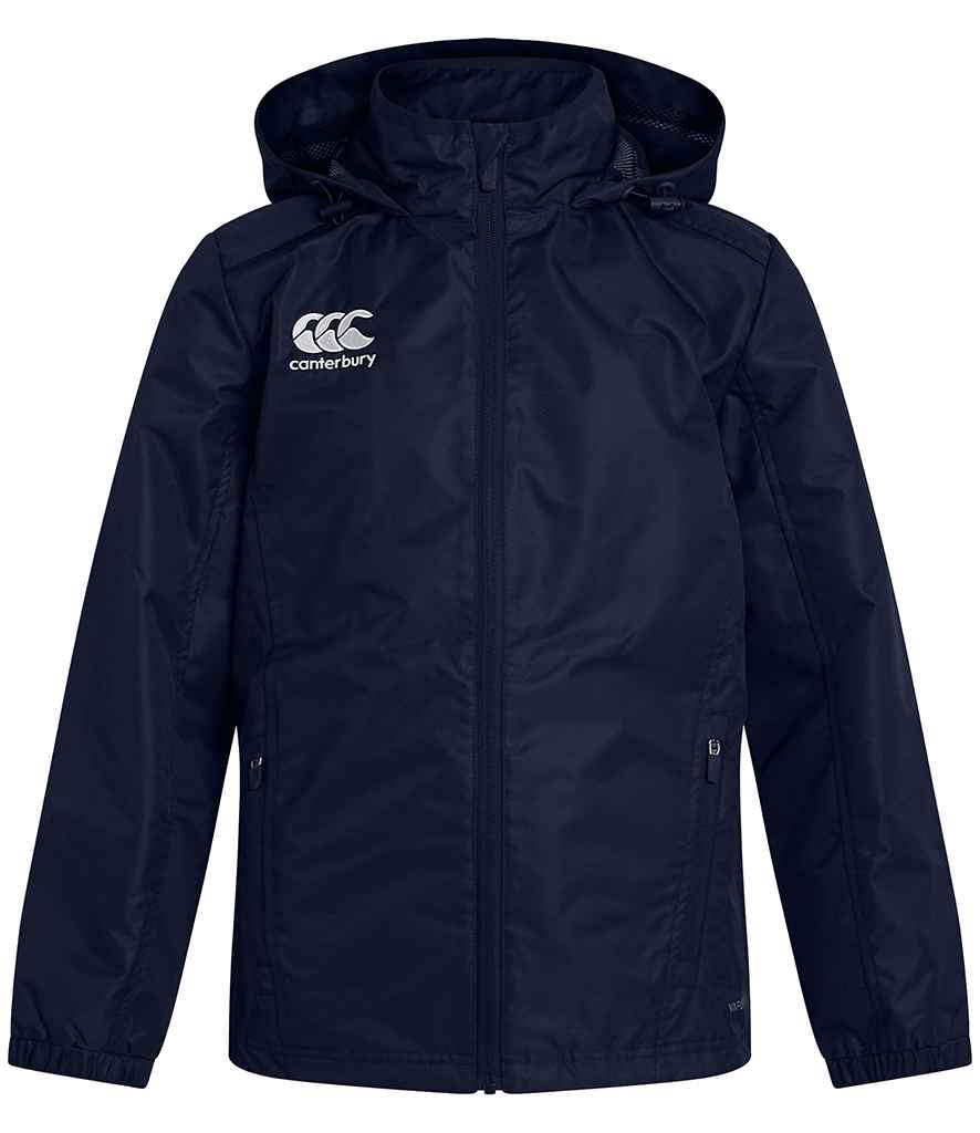 Canterbury Kids Club Rain Jacket in Navy, front view