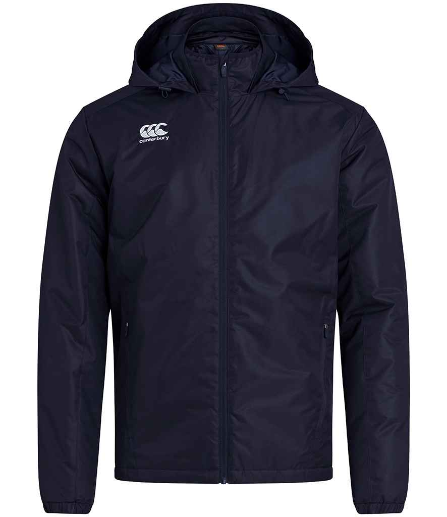 Canterbury Club Stadium Jacket in Navy, front view