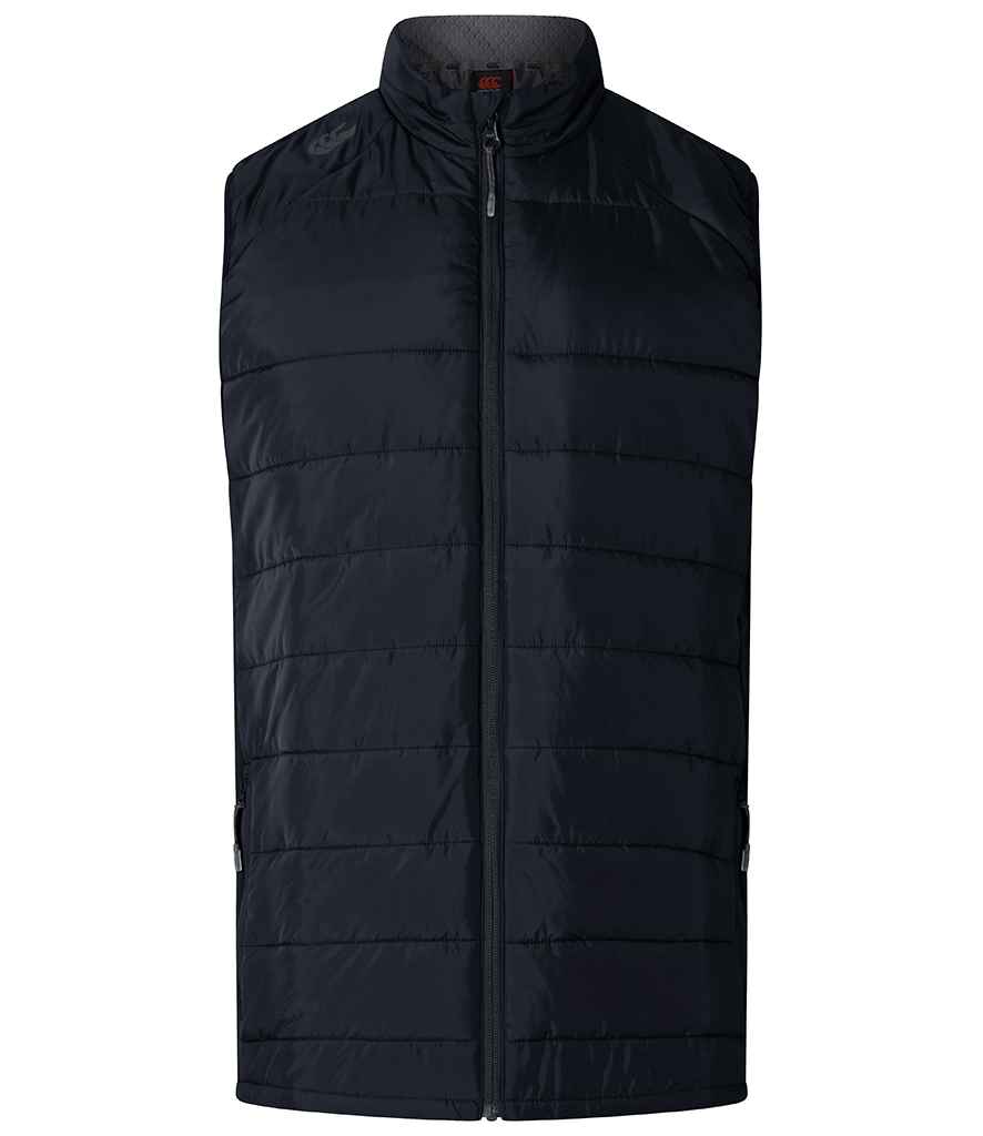 Canterbury Elite Microlight Gilet in Black, front view