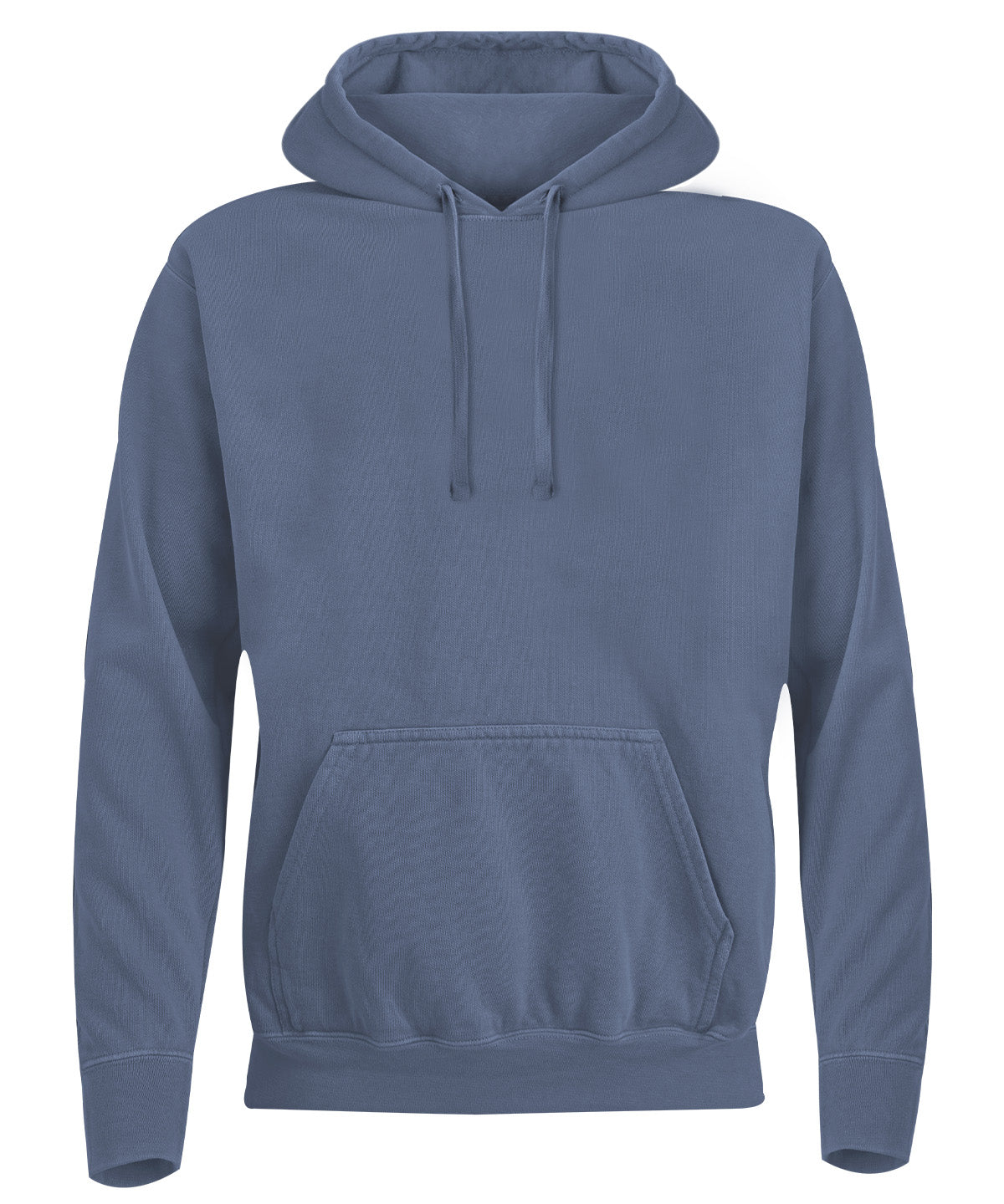 Comfort Colors Hooded sweatshirt in Blue Jean, front view