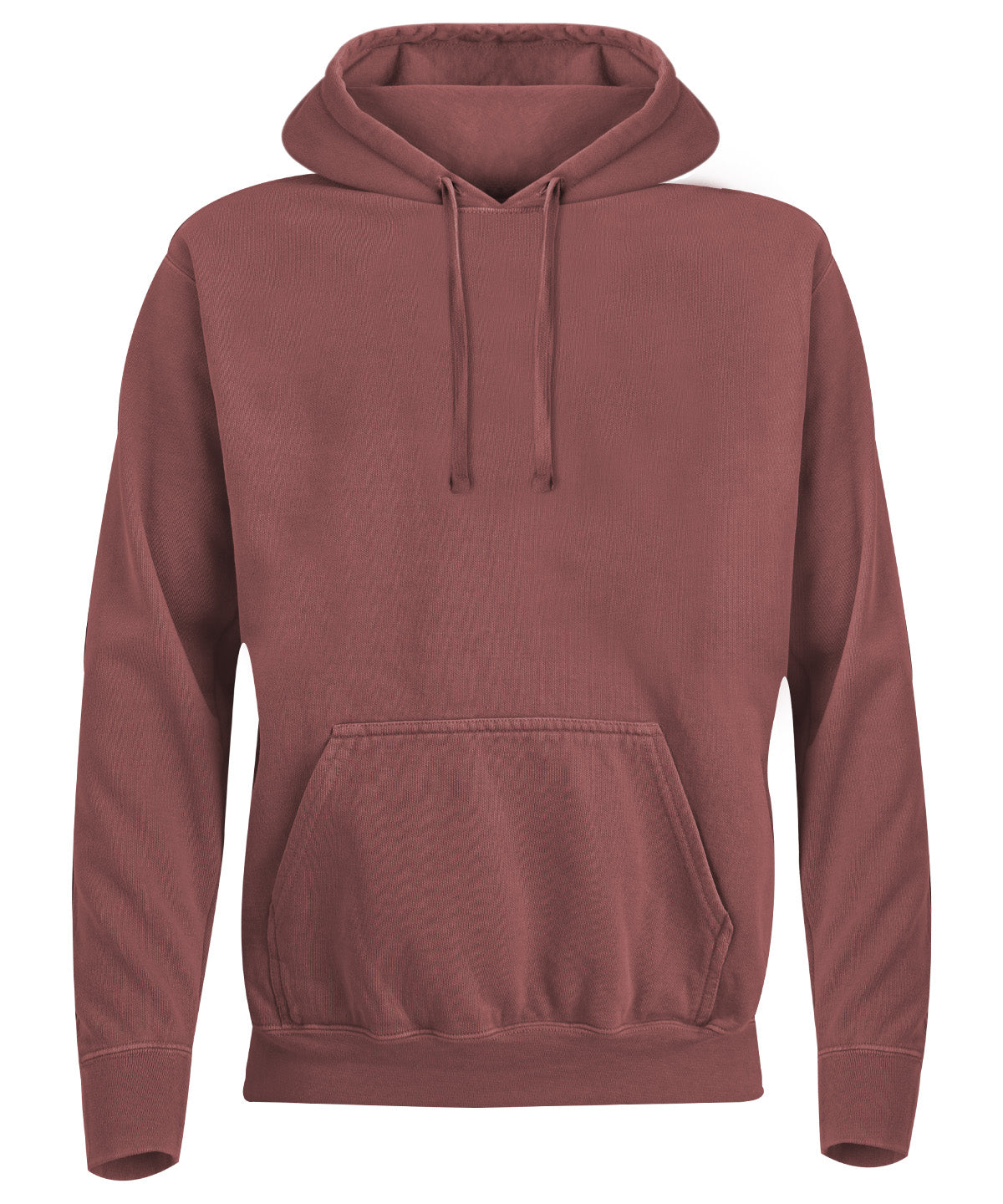 Comfort Colors Hooded sweatshirt in Crimson, front view