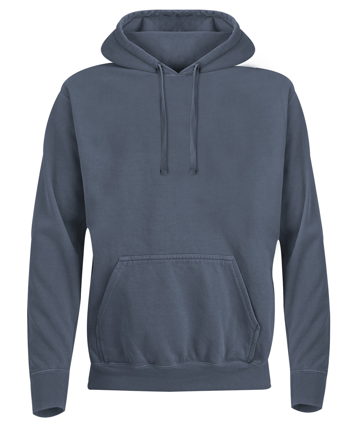 Comfort Colors Hooded sweatshirt in Denim, front view