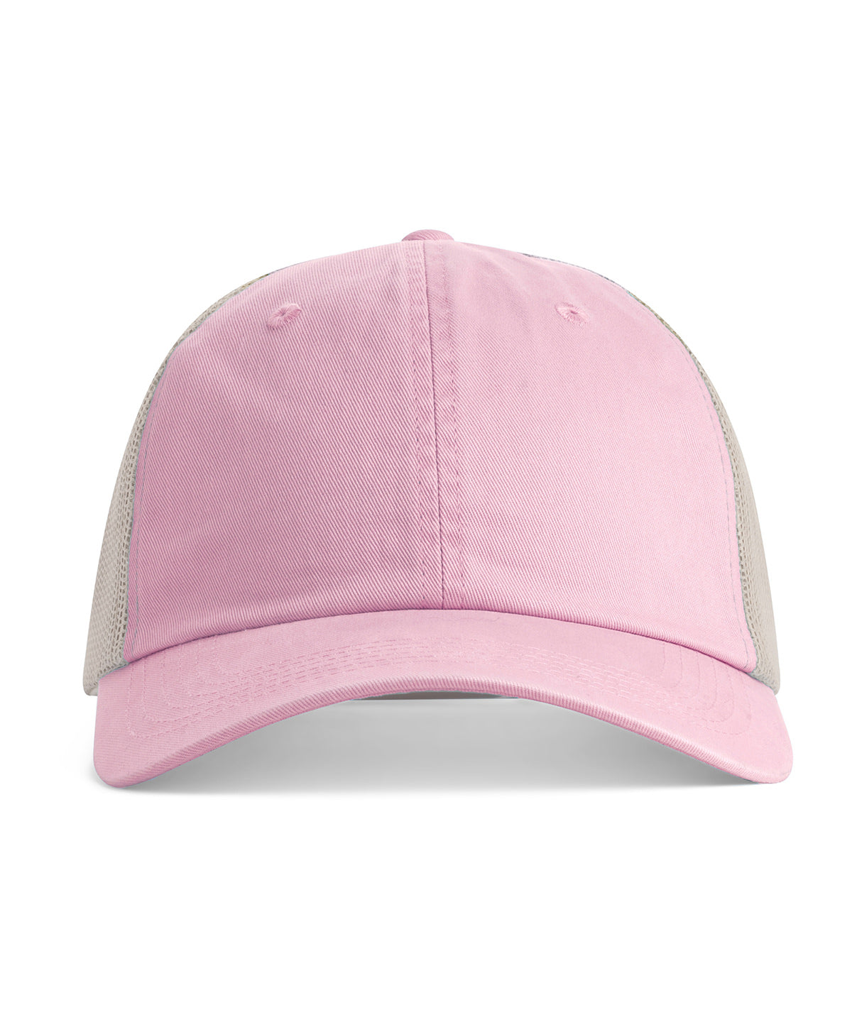 Comfort Colors Sunwashed trucker cap in Blossom, front view
