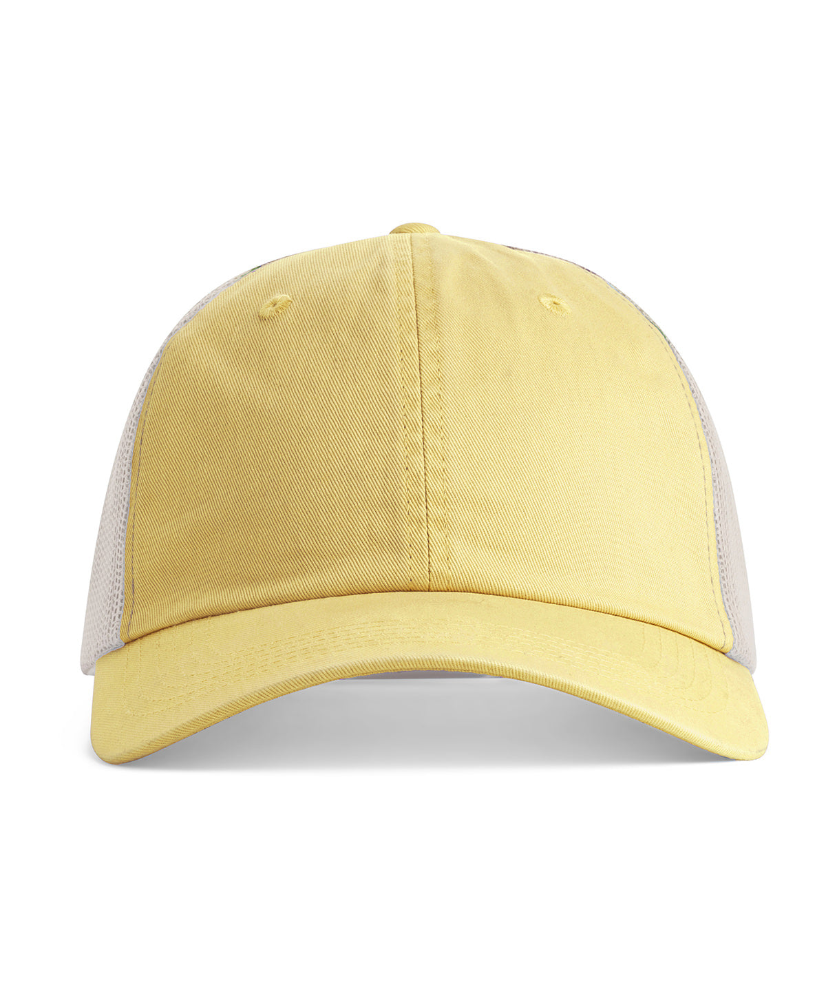 Comfort Colors Sunwashed trucker cap in Butter, front view
