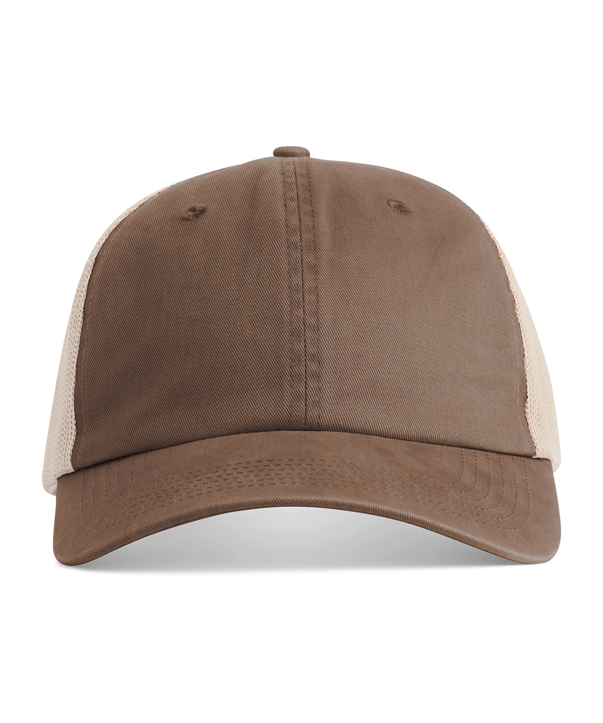 Comfort Colors Sunwashed trucker cap in Espresso, front view