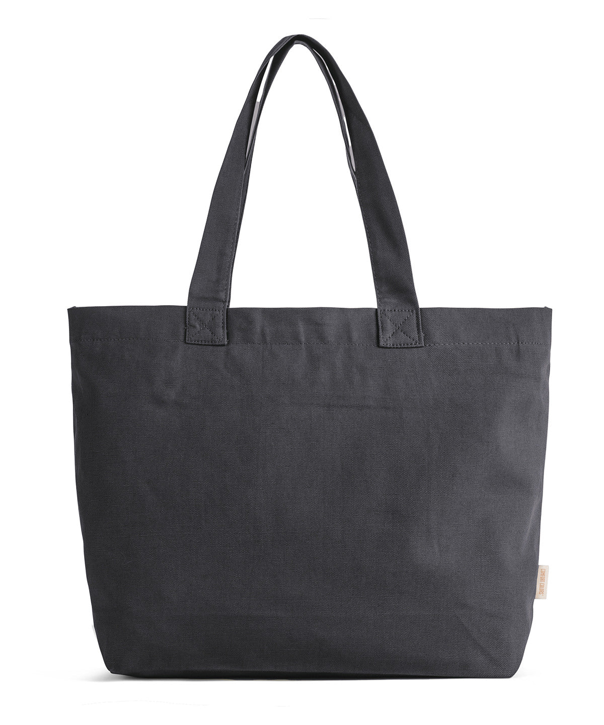 Comfort Colors Cotton canvas tote in Graphite, front view