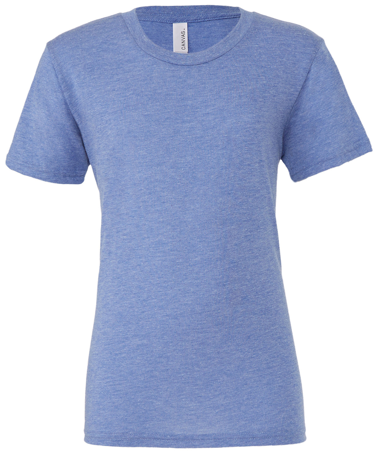 Bella Canvas Unisex triblend crew neck t-shirt in Blue Triblend, front view