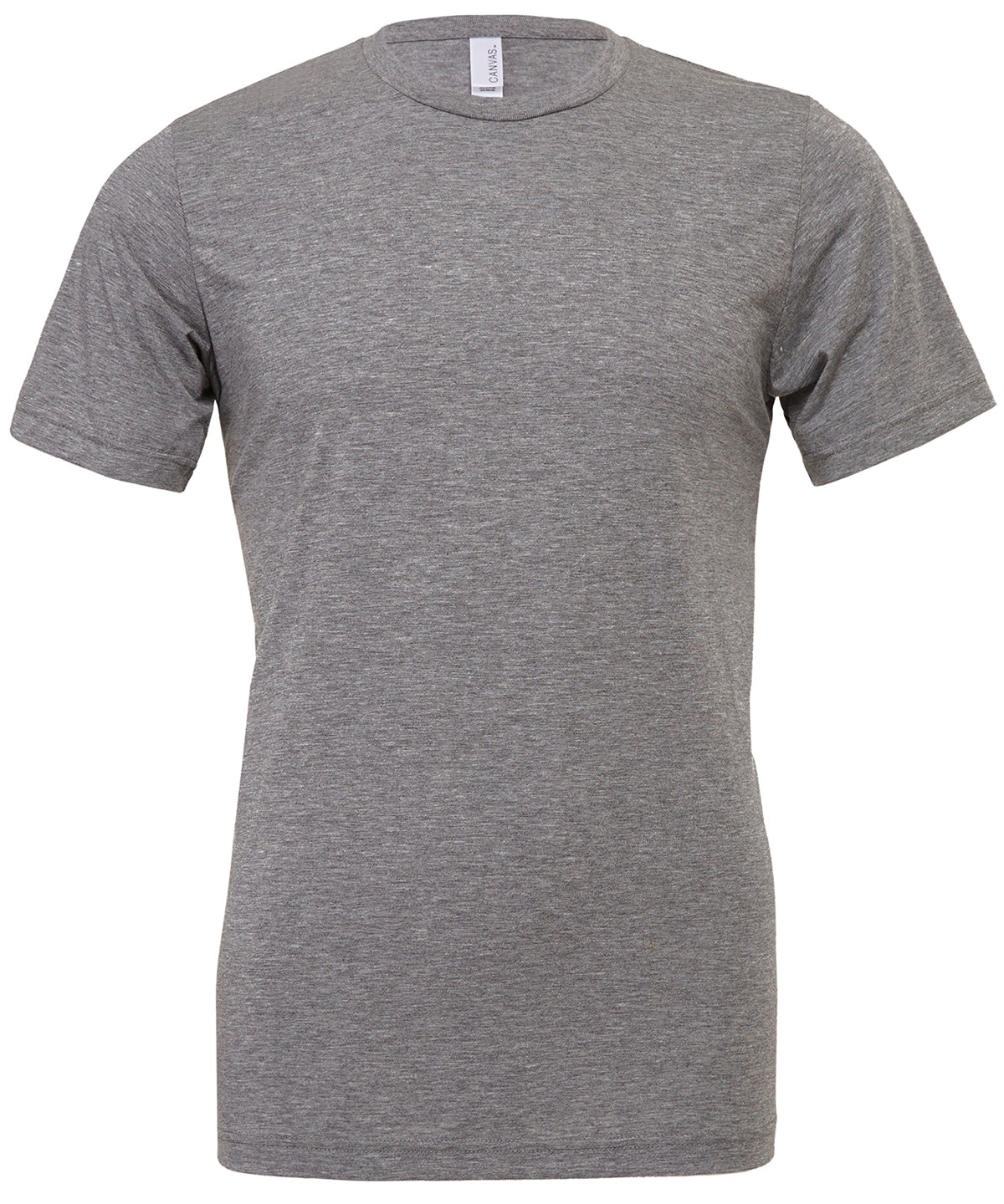 Bella Canvas Unisex triblend crew neck t-shirt in Grey Triblend, front view