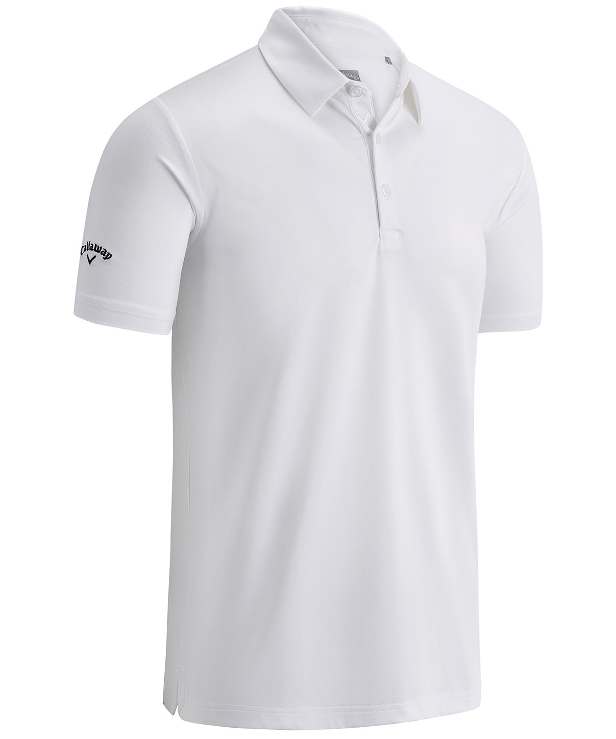 Callaway Swing Tech solid polo in Bright White, front view