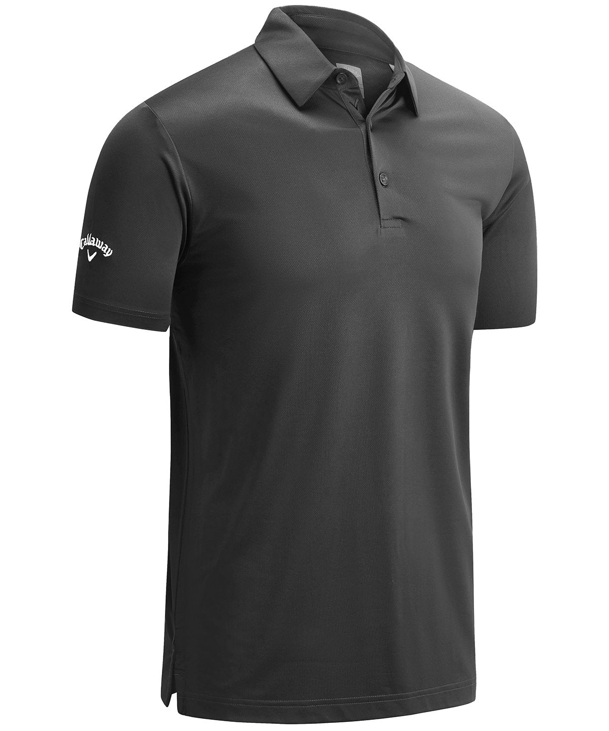 Callaway Swing Tech solid polo in Grey_28Asphalt_29, front view