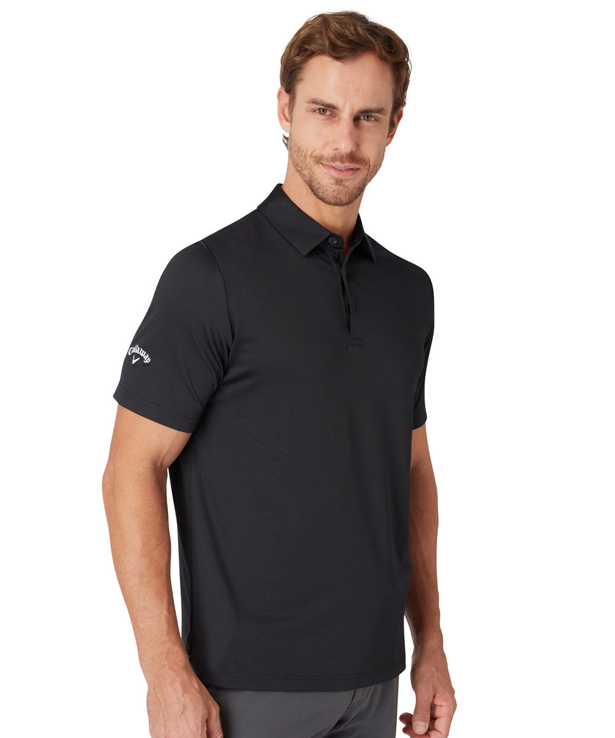 Callaway Swing Tech solid polo, lifestyle photo