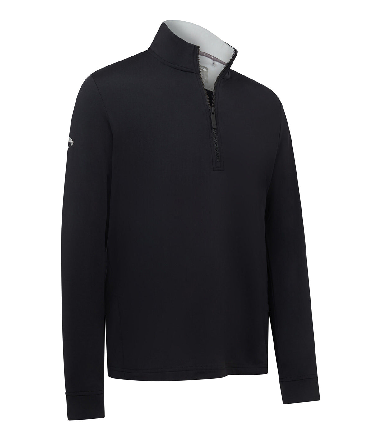Callaway 1/4-zip pullover in Caviar, front view