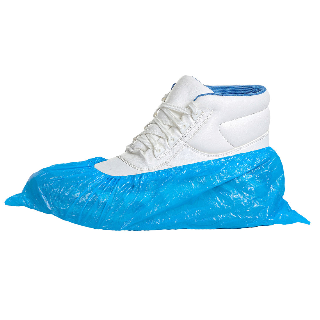 Portwest Disposable PE Overshoes in Blue, main product image
