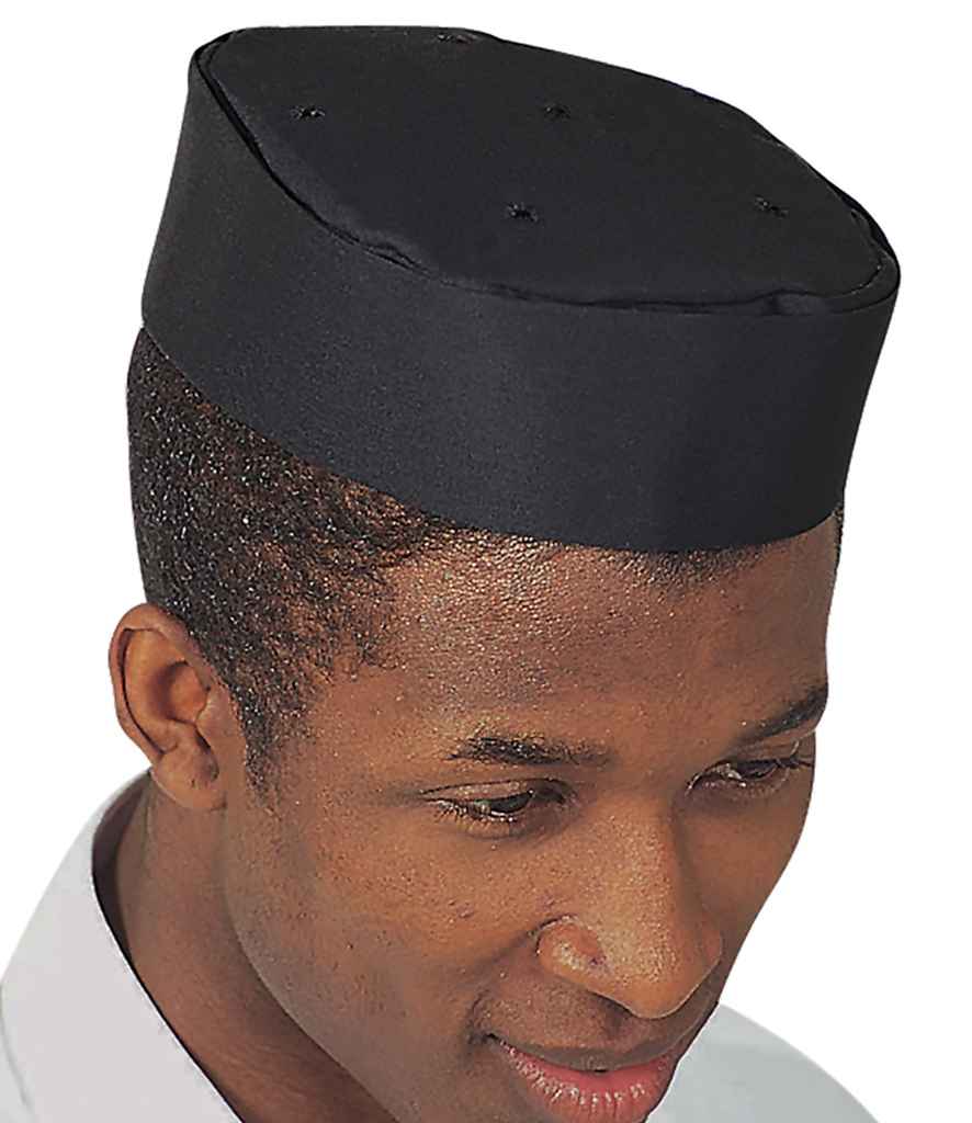 Dennys Skull Cap Double Band in Black, front view