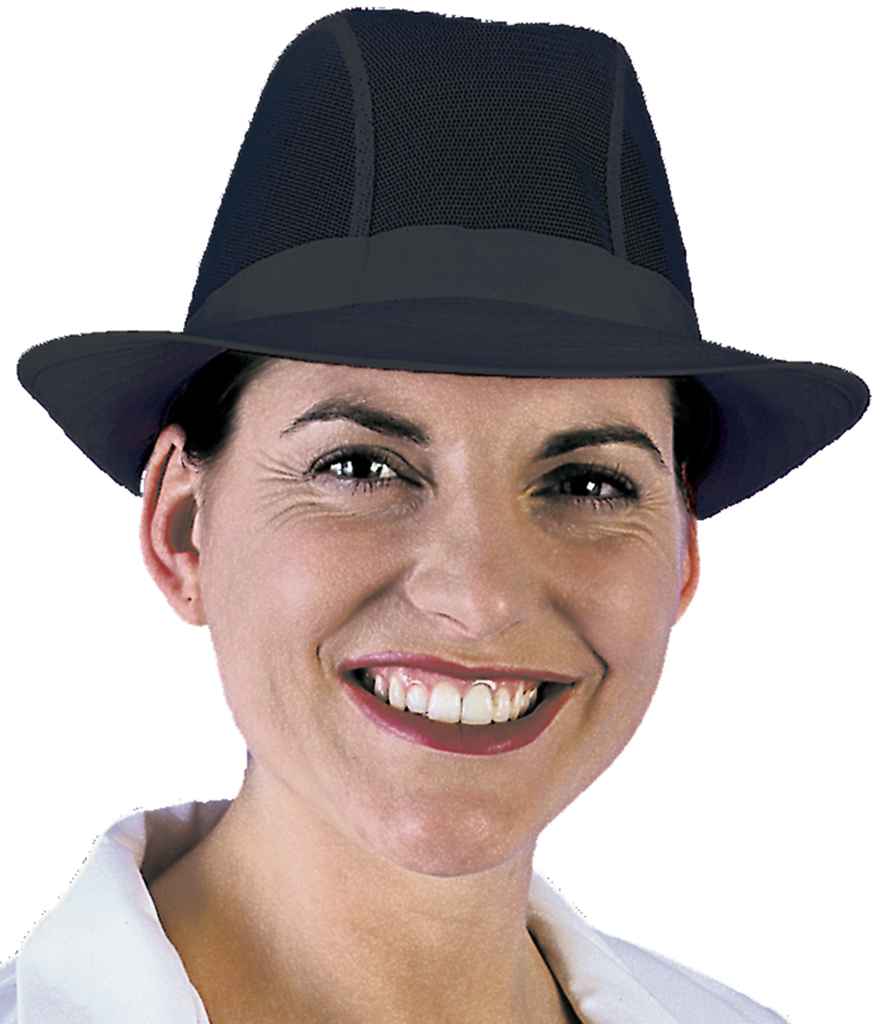 Dennys Unisex Trilby in Black, front view