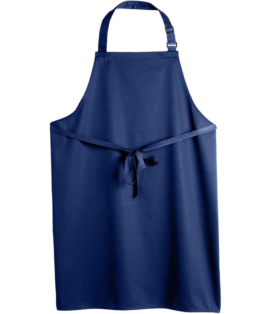 Dennys Polyester Bib Apron in Navy, front view