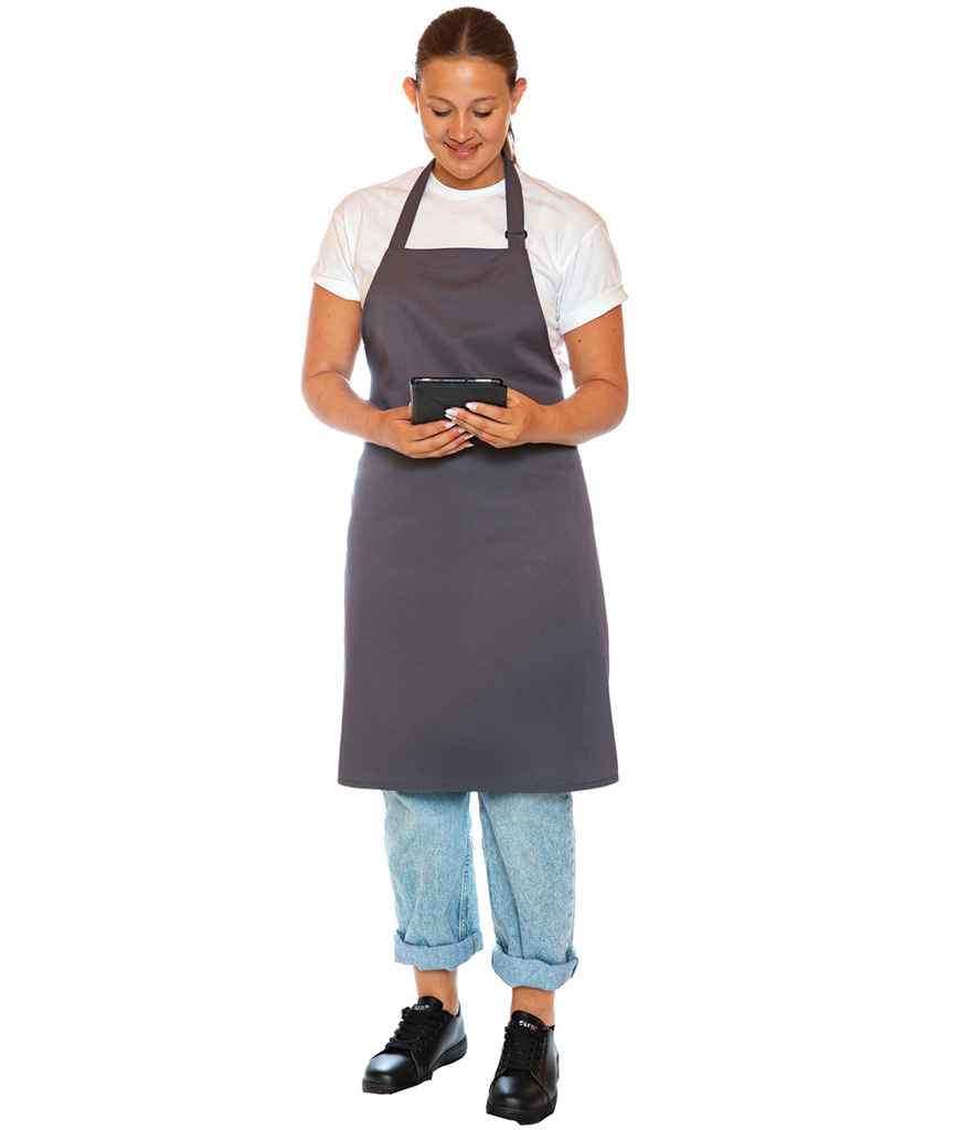 Dennys Polyester Bib Apron in Storm Grey