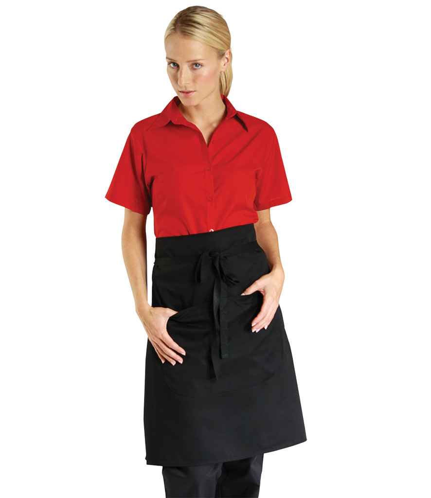 Dennys Waist Apron with Pocket in Black