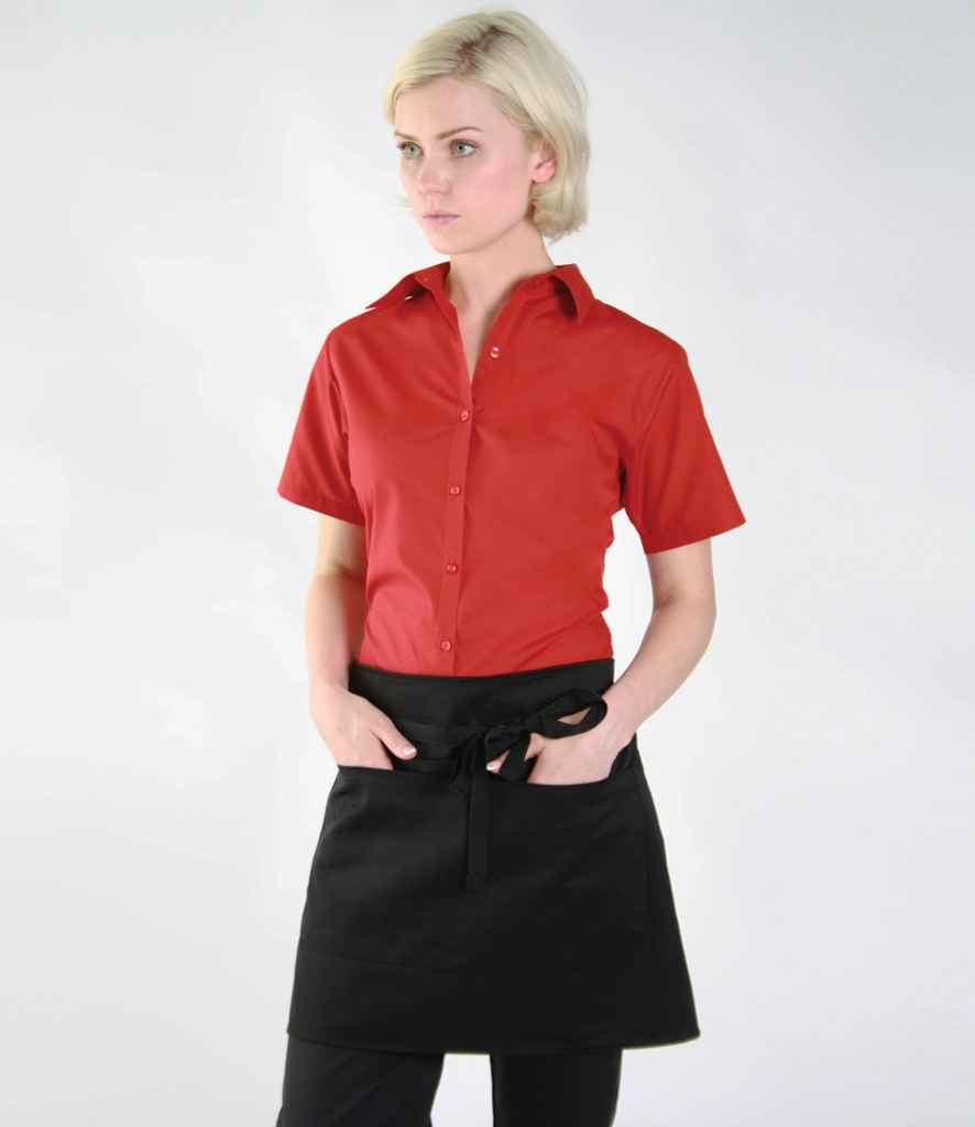 Dennys Bar Apron with Pocket in Black
