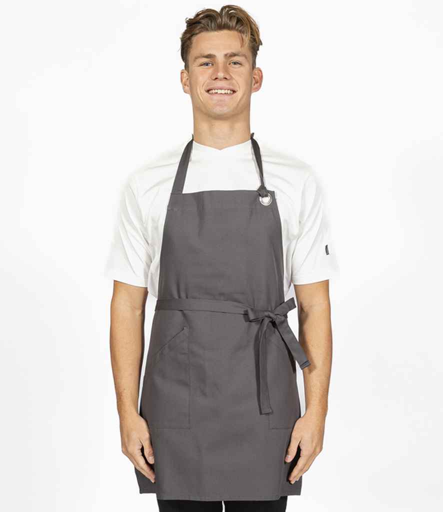Dennys Canvas Apron with Metal Eyelets in Storm Grey
