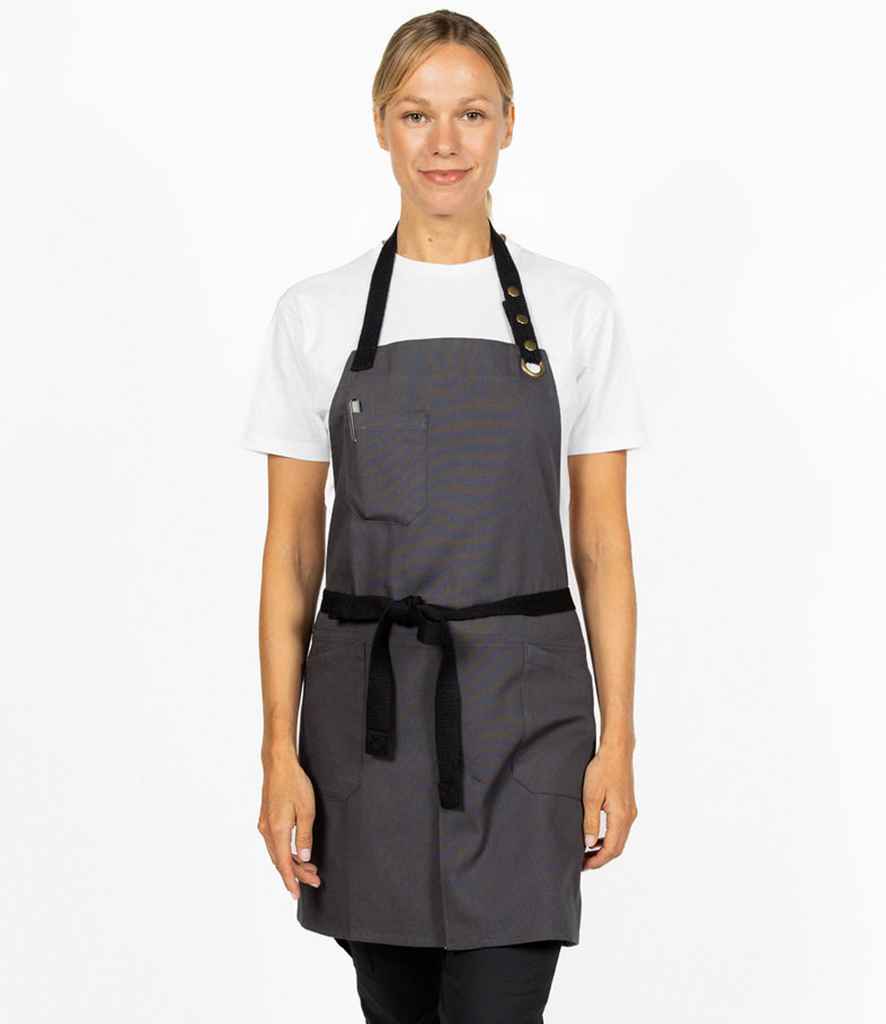 Dennys Canvas Apron with Front Split in Storm Grey