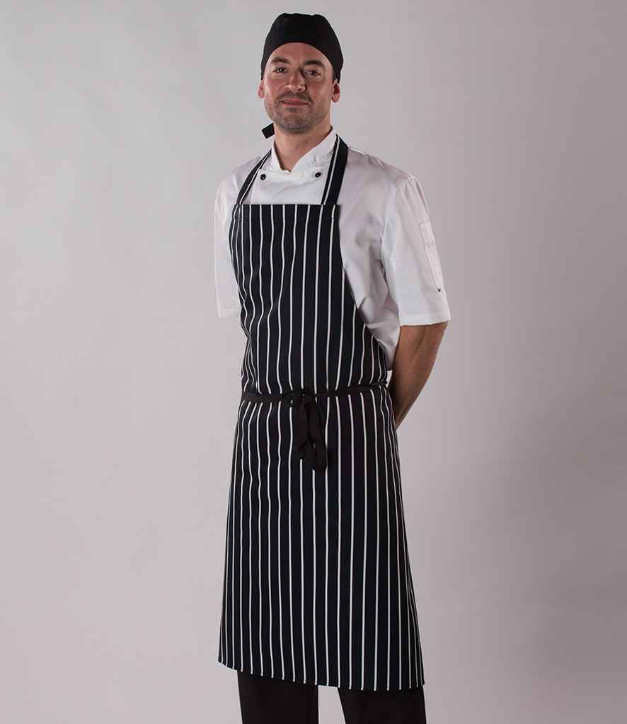 Dennys Stripe Bib Apron in Navy/White