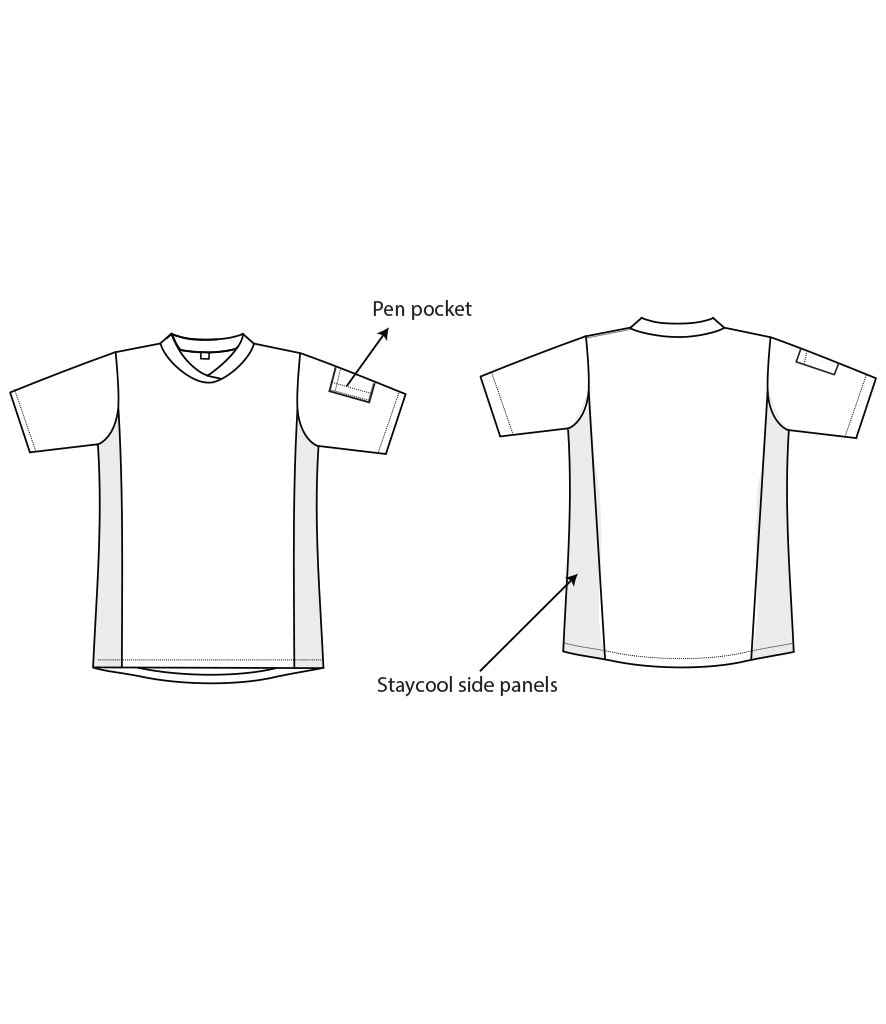Dennys StayCool Chef T-Shirt in White, front view