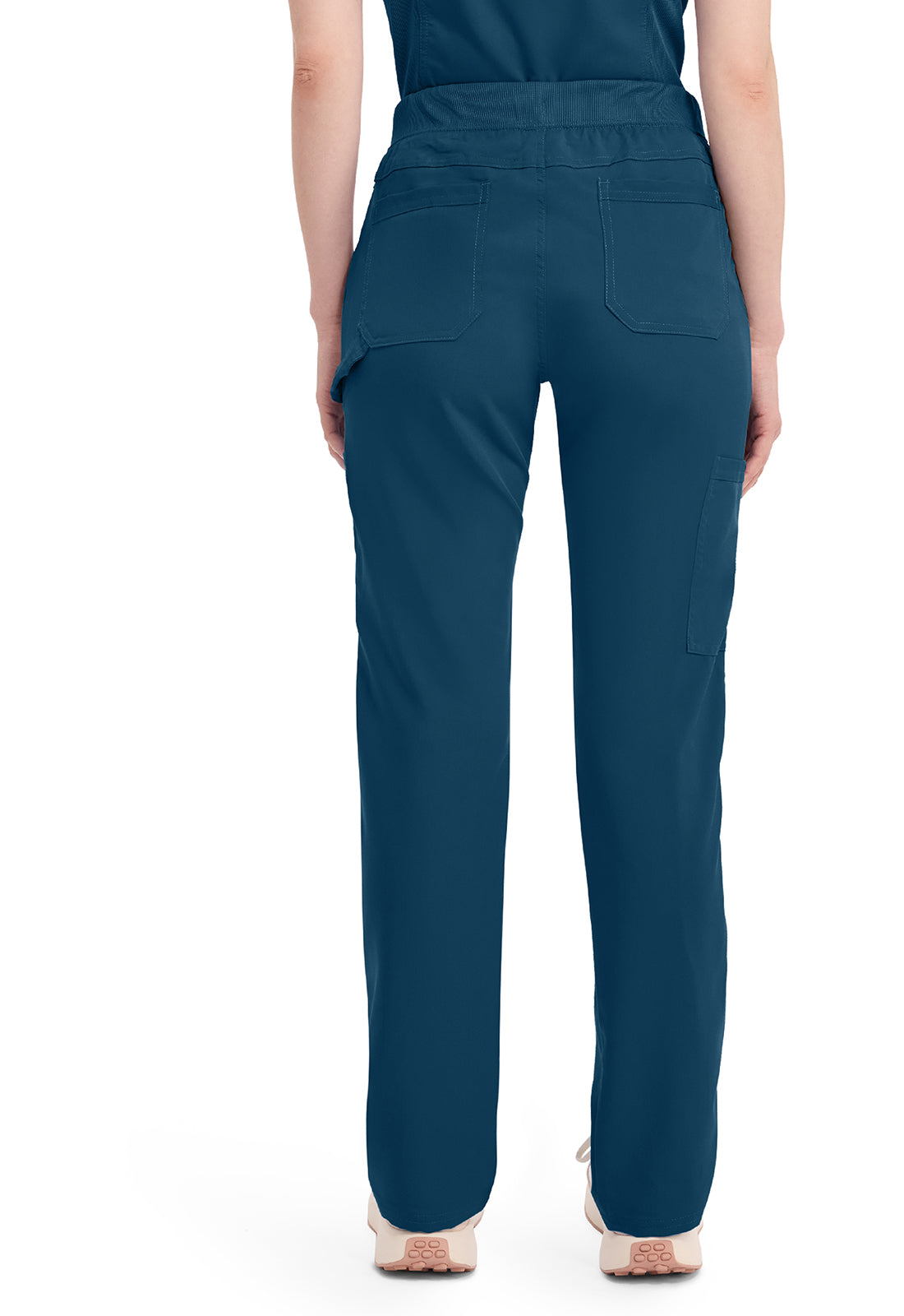 Dickies DKE135 Mid Rise Tapered Leg Pull-on Pant - Caribbean Blue (back)