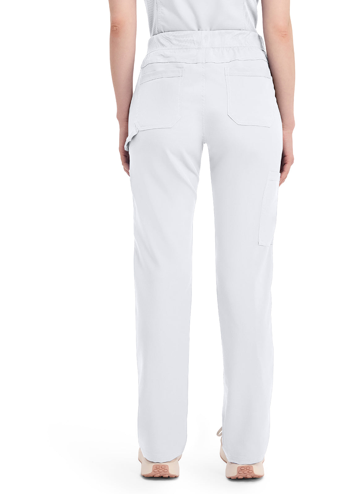 Dickies DKE135 Mid Rise Tapered Leg Pull-on Pant - White (back)