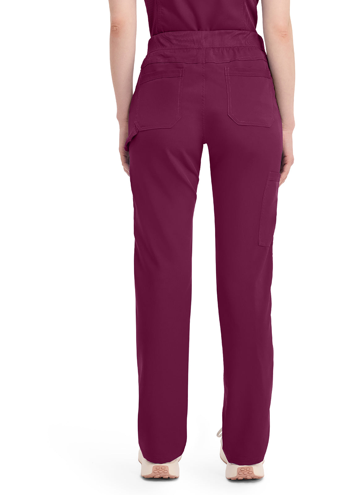 Dickies DKE135 Mid Rise Tapered Leg Pull-on Pant - Wine (back)
