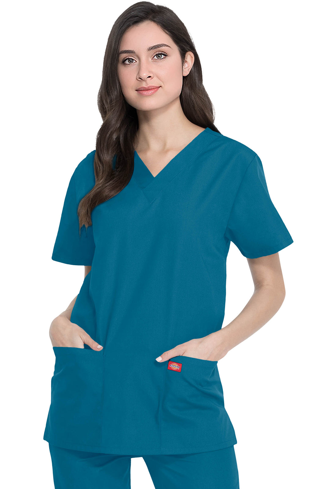 Dickies DKE520C Unisex Top and Pant Set - Caribbean Blue (front)