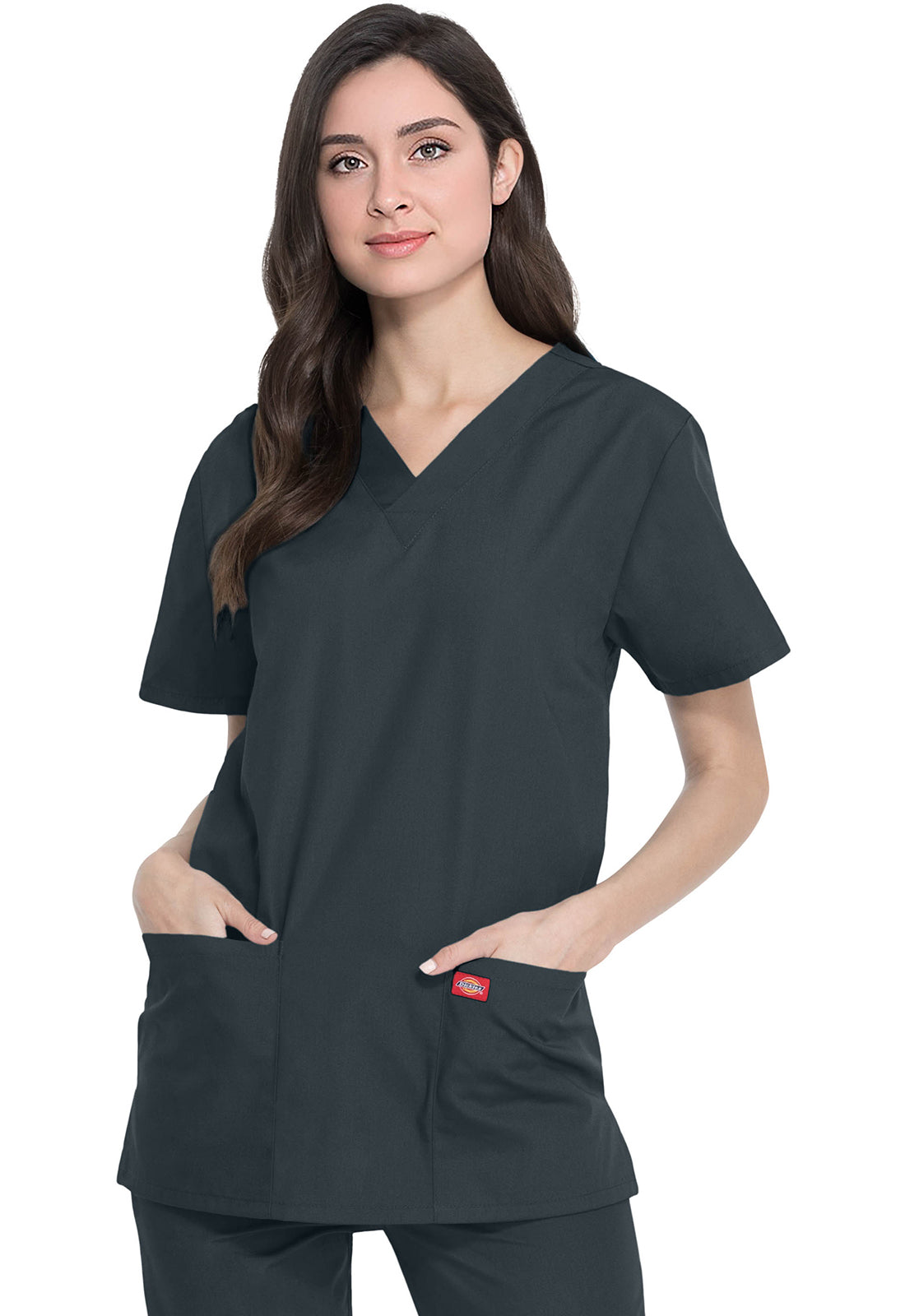 Dickies DKE520C Unisex Top and Pant Set - Pewter (front)
