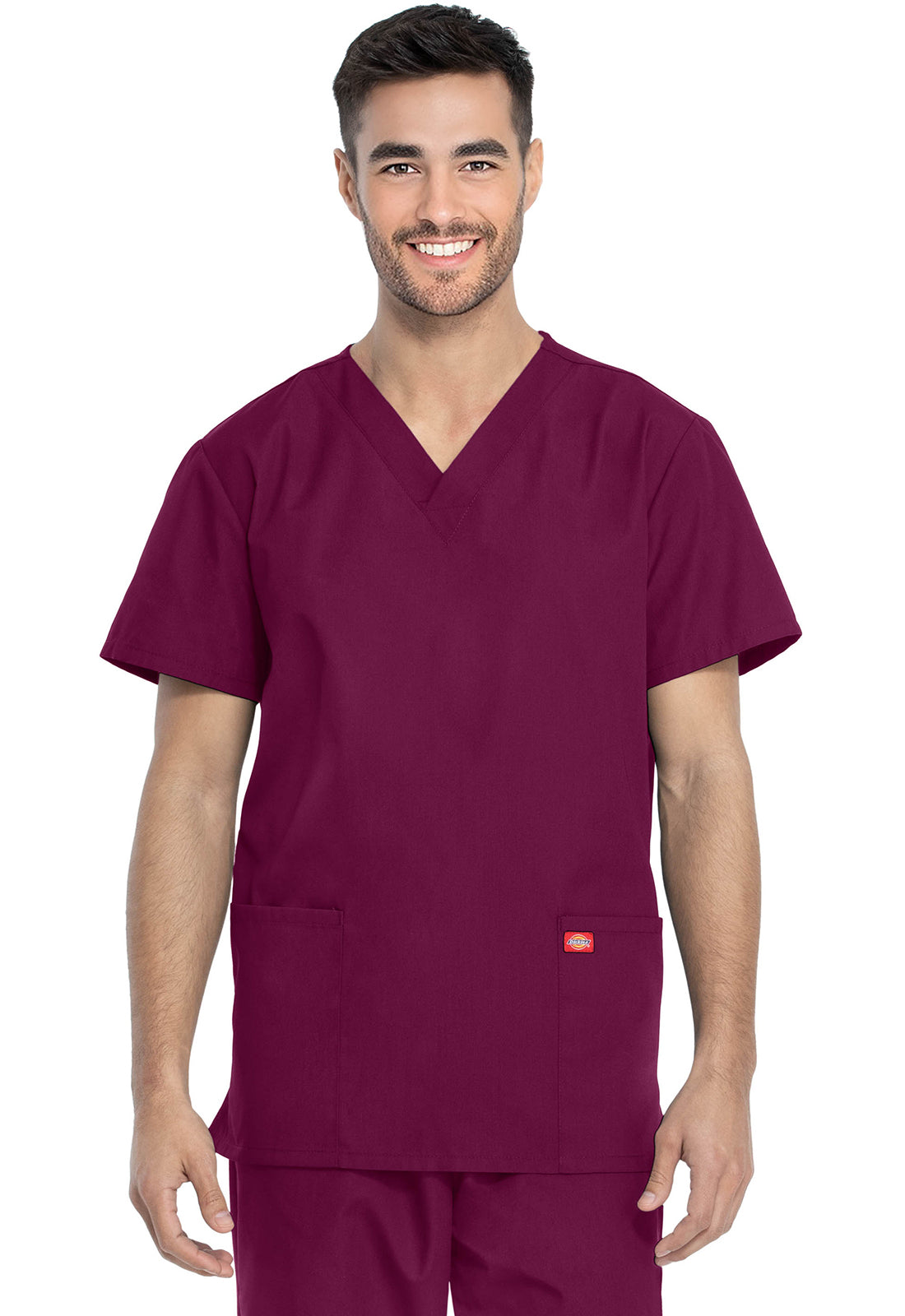 Dickies DKE520C Unisex Top and Pant Set - Wine (front)