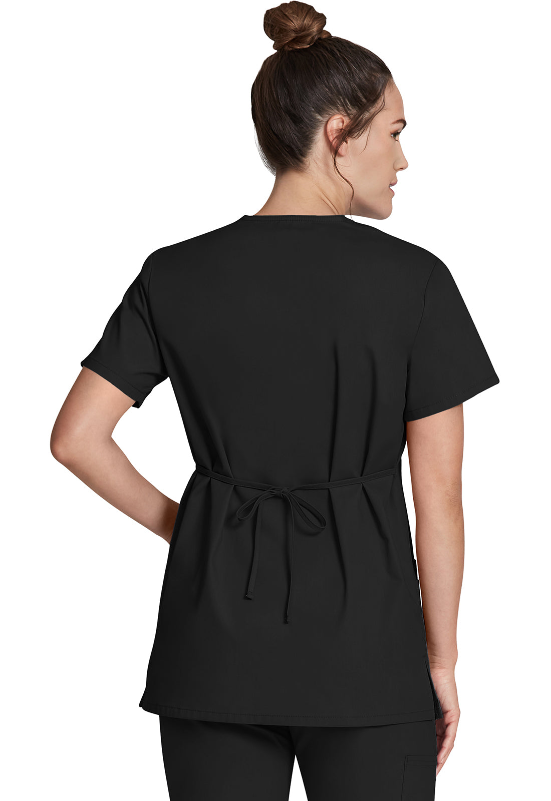 Dickies DKE632 Mock Wrap Tunic - Black (back)
