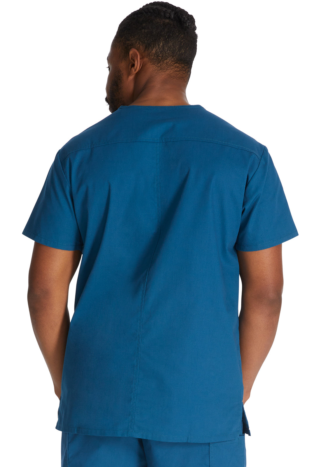 Dickies DKE81906 Men's V-Neck Top - Caribbean Blue (back)