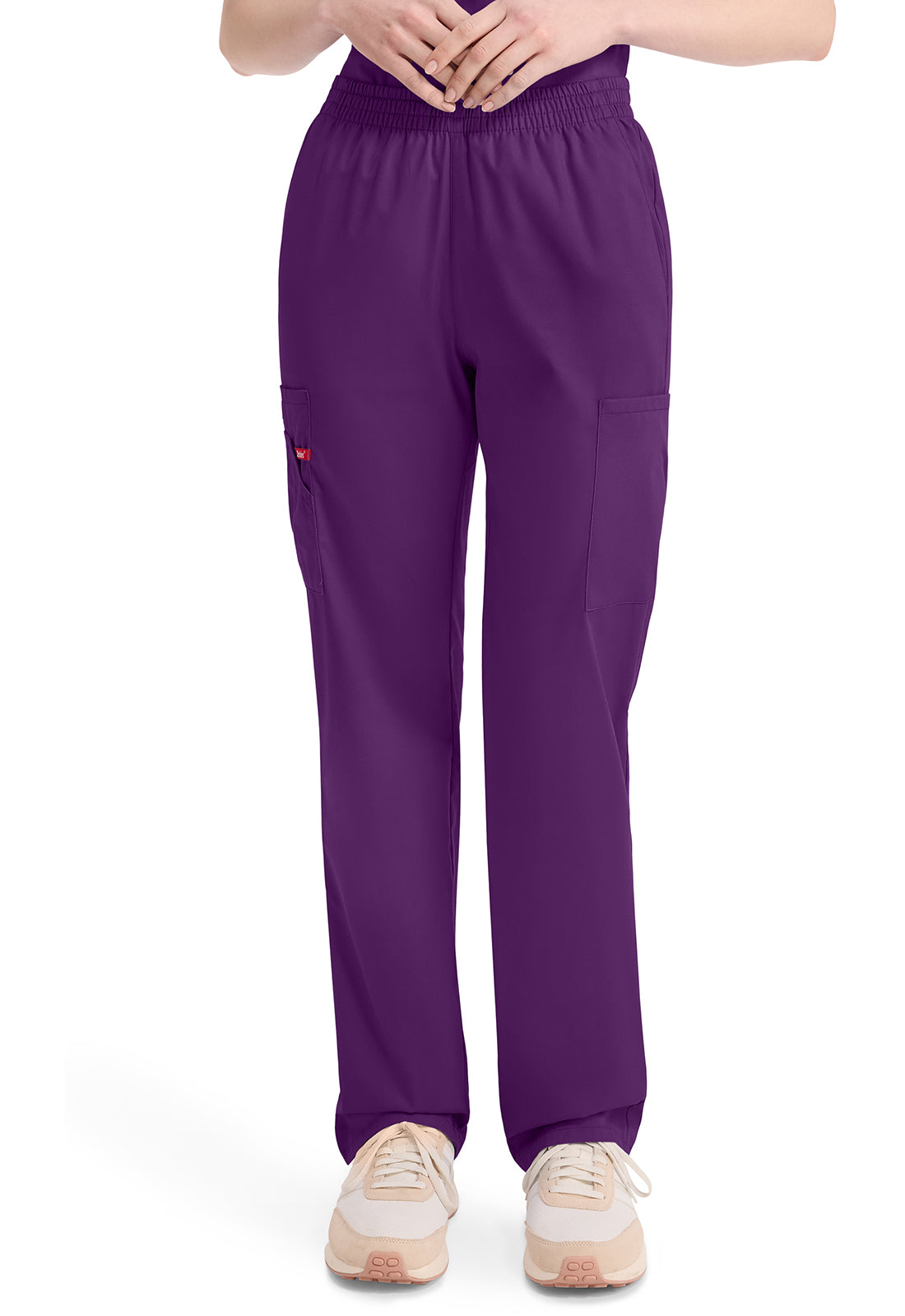 Dickies DKE86106 Natural Rise Tapered Leg Pull-on Pant - Eggplant (front)
